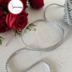 Gelincimherşey Halat Kordon İp 0.5 cm 2 mt   - GÜMÜŞ