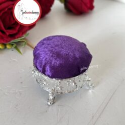Gelincimherşey Kadife Kaplı 4 Ayaklı Puf İğnelik - MOR