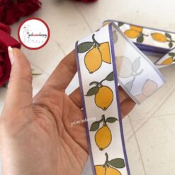 Gelincimherşey Limon Desenli Polyester Kurdele 3.5 cm 9 mt