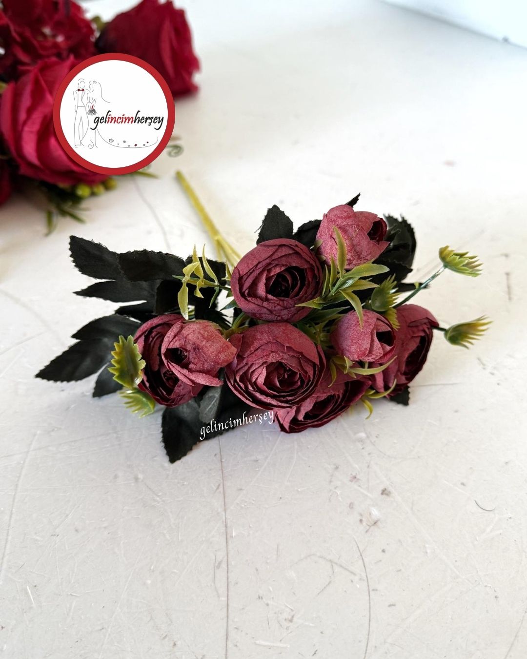 Gelincimherşey1.KaliteYapayÇiçekŞakayıkBordo