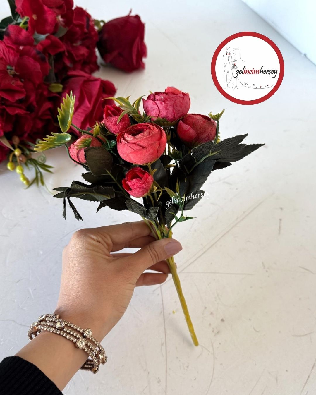 Gelincimherşey1.KaliteYapayÇiçekŞakayıkKırmızı2