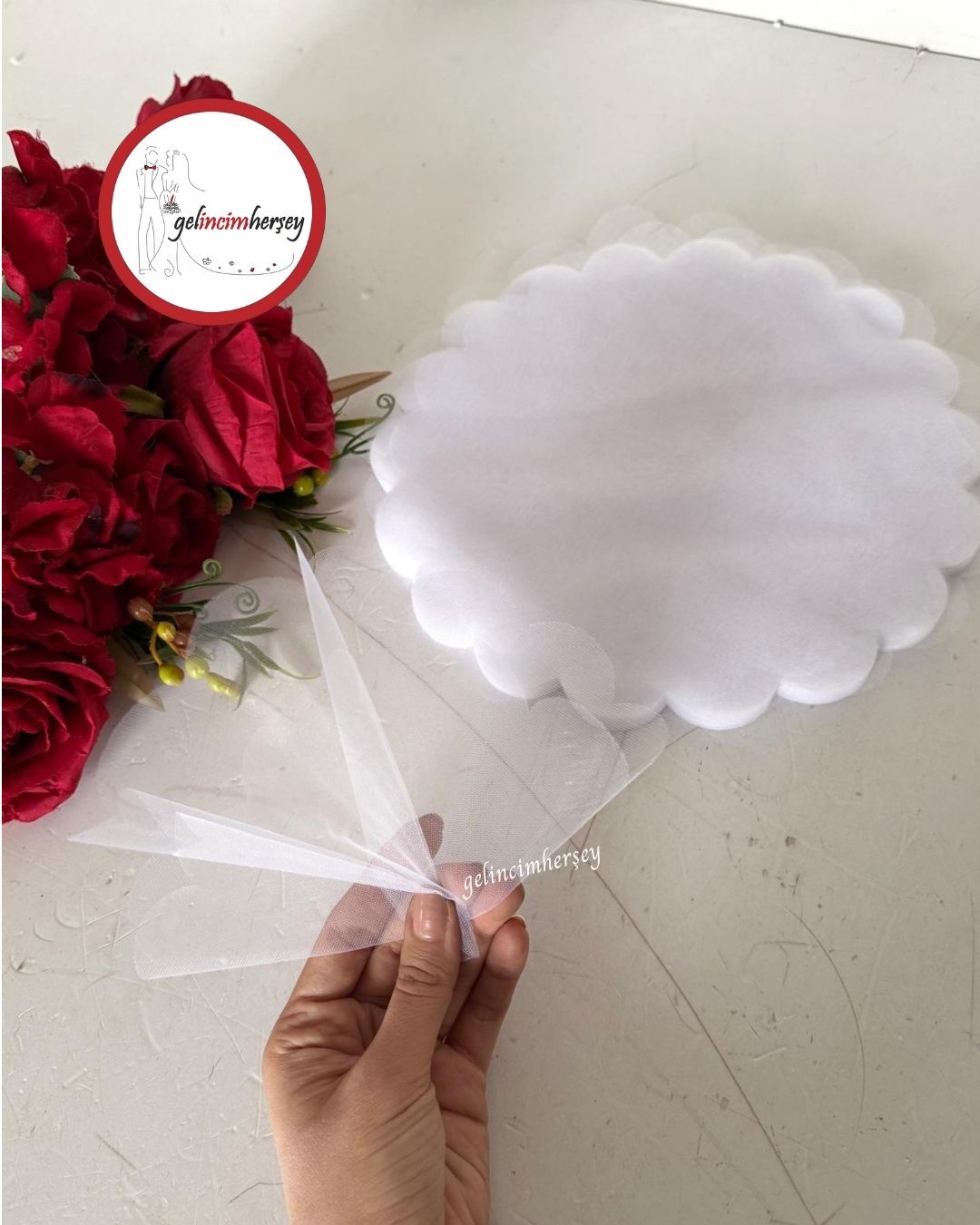 Gelincimherşey100'lüDilimliKesilmişOrganzeTül26cm2