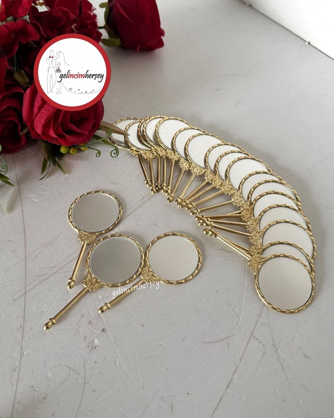 Gelincimherşey20'liKelebekFigürlüMetalAynaHediyelik