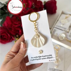 Gelincimherşey 25’li Deniz Kabuk Görünümlü İncili Anahtarlık Hediyelik