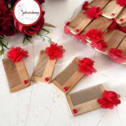 Gelincimherşey 30'lu Çiçekli Bambu Tarak Hediyelik