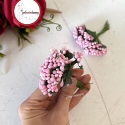 Gelincimherşey 60'lı İri Cipso Görünümünde Lüks Pıtırcık Çiçek - KOYU PEMBE