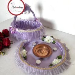 Gelincimherşey Çiçekçi Kız Roman Konsept Vintage Kına Sepeti ve Kına Tepsisi - LİLA