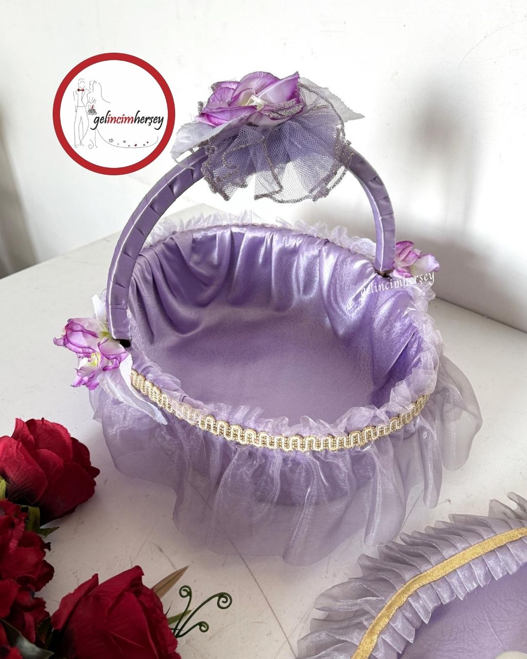 GelincimherşeyÇiçekçiKızRomanKonseptVintageKınaSepetiveKınaTepsisiLila2