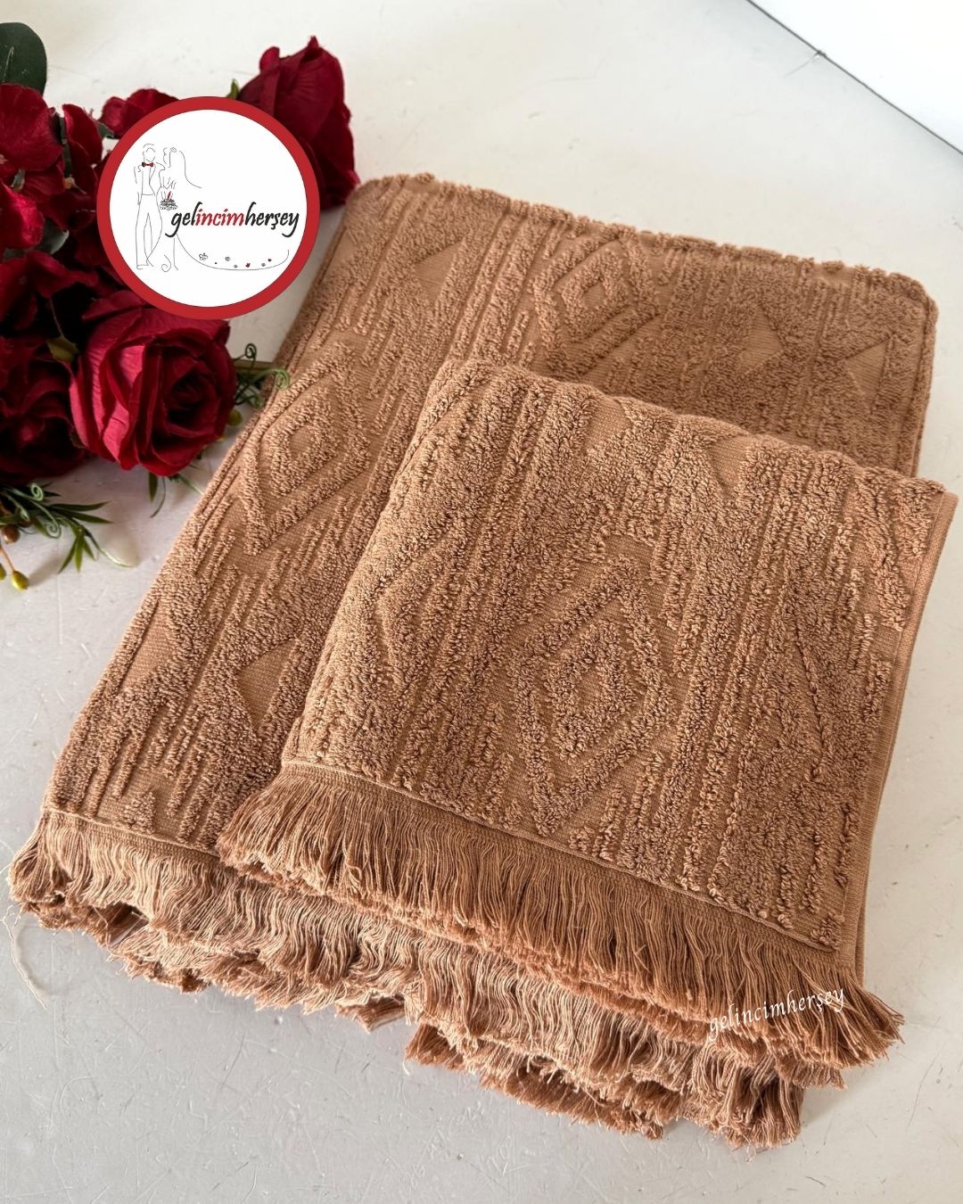 Gelincimherşey Etnik Desen 2'li Banyo Havlu Seti