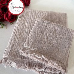 Gelincimherşey Etnik Desen 2'li Banyo Havlu Seti - PUDRA