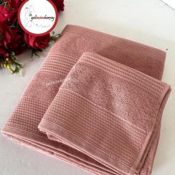 Gelincimherşey Frances Desenli 2'li Banyo Havlu Seti - PEMBE