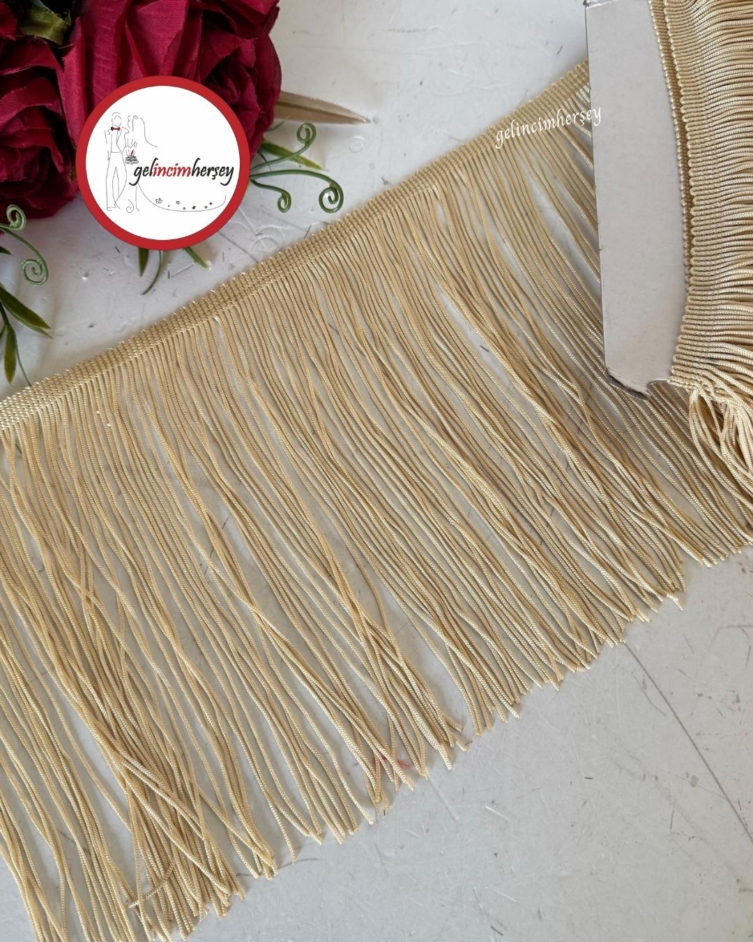 GelincimherşeySaçakPüskülŞerit2mtEn20cmBej1