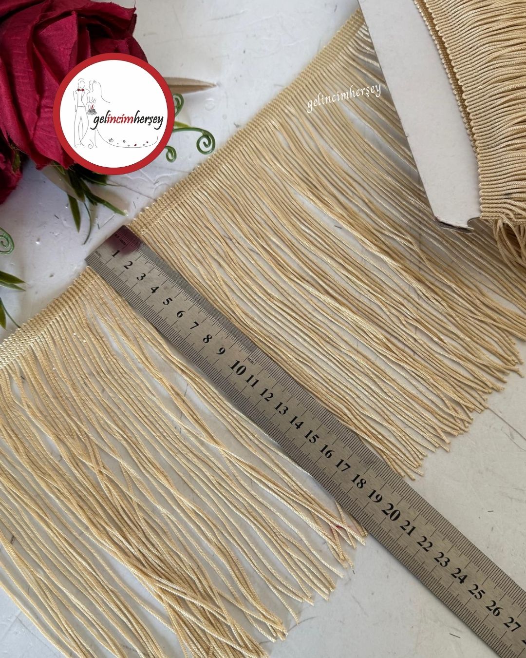 GelincimherşeySaçakPüskülŞerit2mtEn20cmBej2