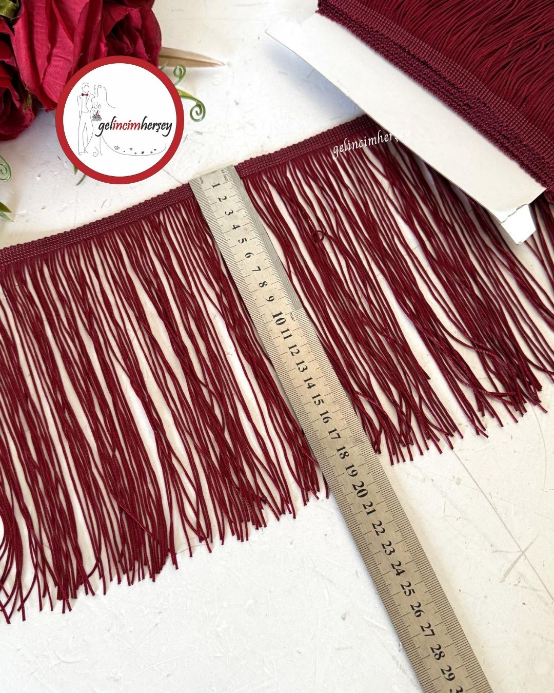 GelincimherşeySaçakPüskülŞerit2mtEn20cmBordo2