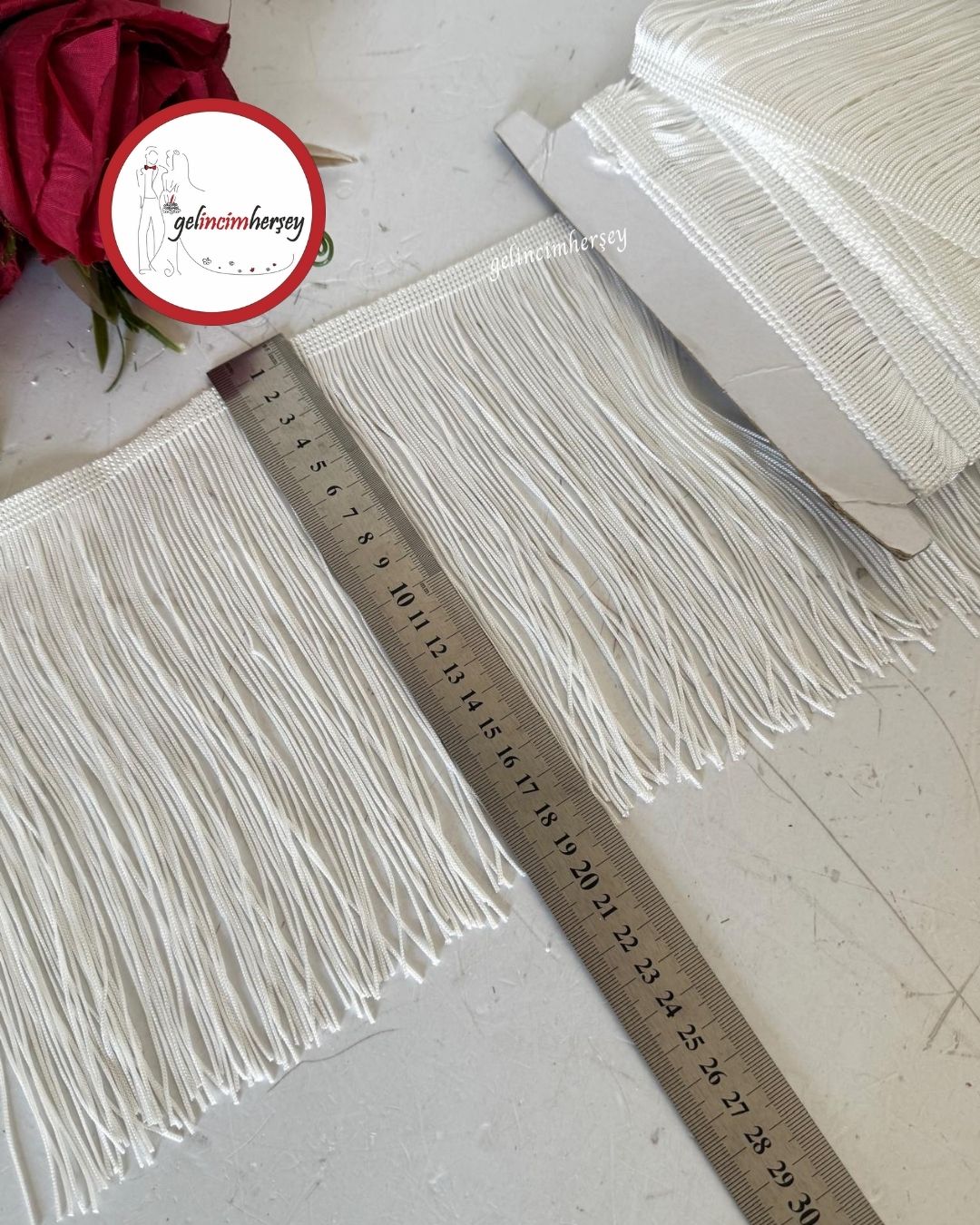 GelincimherşeySaçakPüskülŞerit2mtEn20cmEkru2