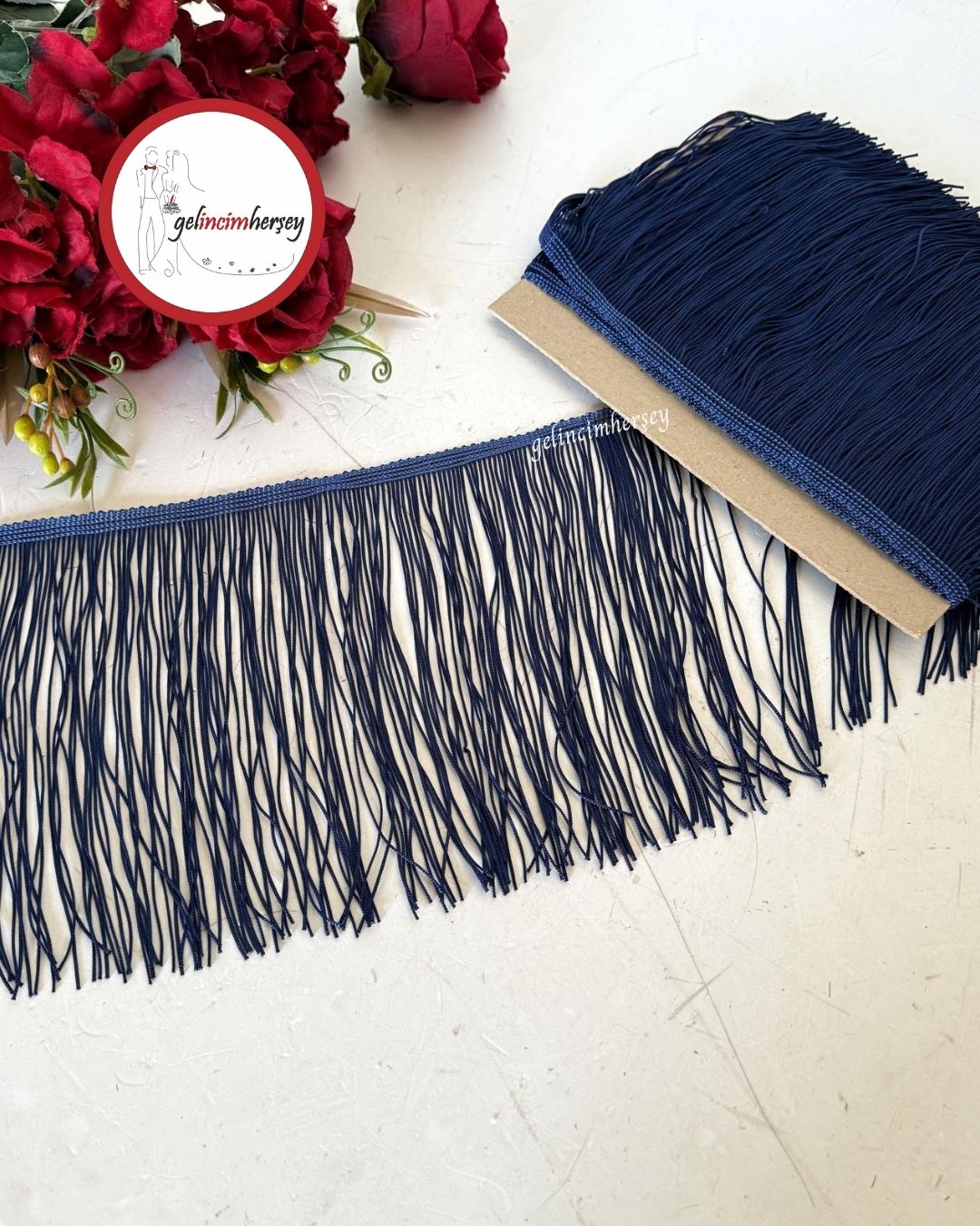 GelincimherşeySaçakPüskülŞerit2mtEn20cmLacivert