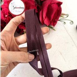 Gelincimherşey Saten Biye 5 mt - PATLICAN MORU