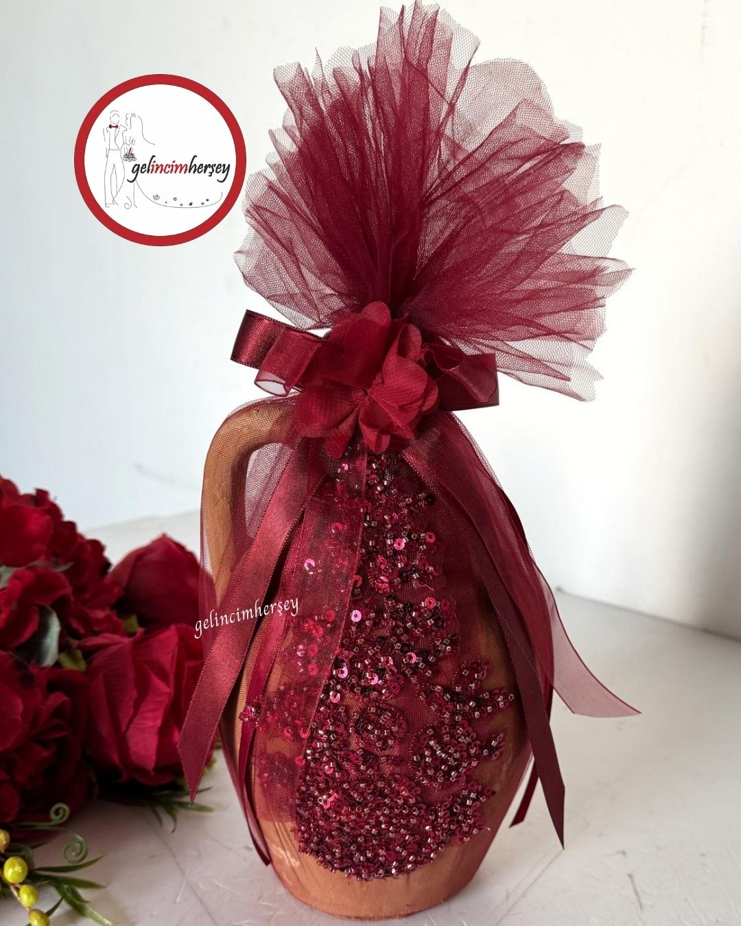 GelincimherşeyVipDantelliKınaTestisiBordo