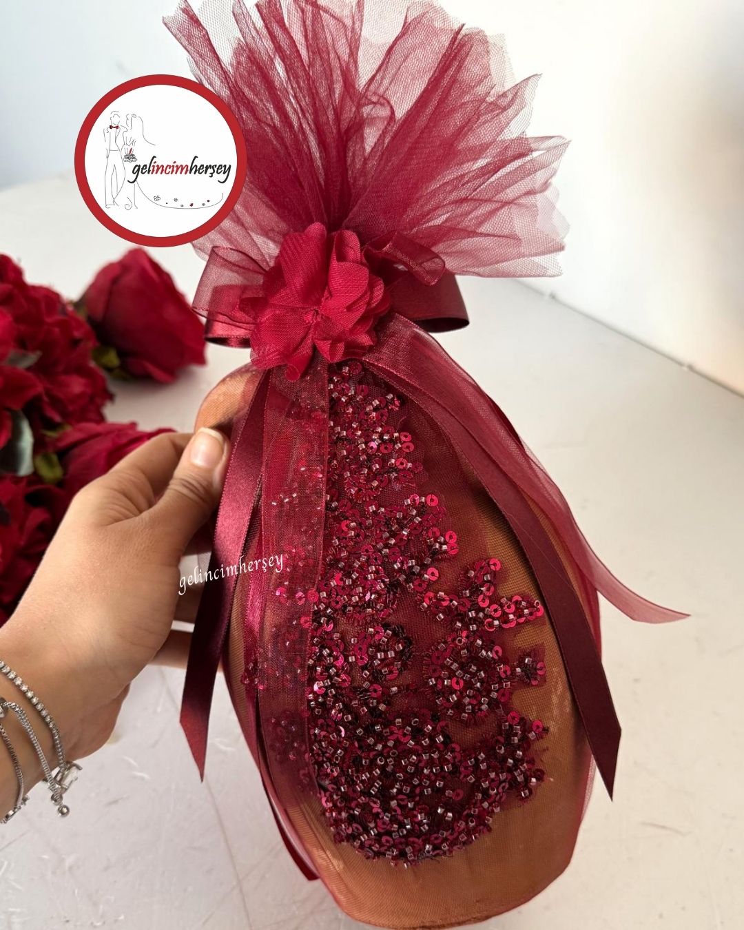 GelincimherşeyVipDantelliKınaTestisiBordo1