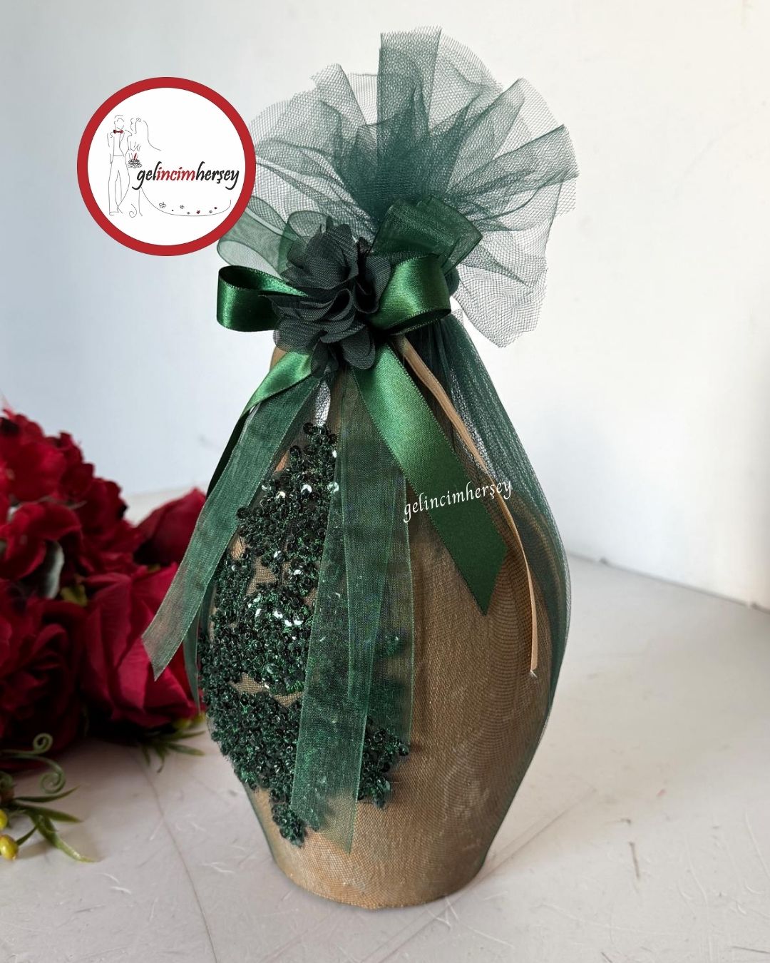 GelincimherşeyVipDantelliKınaTestisiZümrütYeşil1