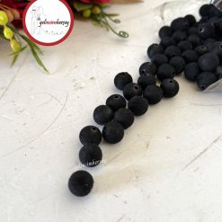 Gelincimherşey 25 Adet Kadife Boncuk 15 mm Siyah
