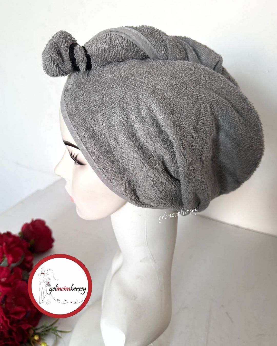 GelincimherşeyBoneHavluGri