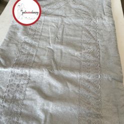 Gelincimherşey Çeyiz Bohça için Güpürlü Kadife Seccade - GRİ