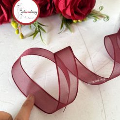 Gelincimherşey Süsleme için 4 mt Saten Fitilli Organze Kurdele(en 2.5 cm)