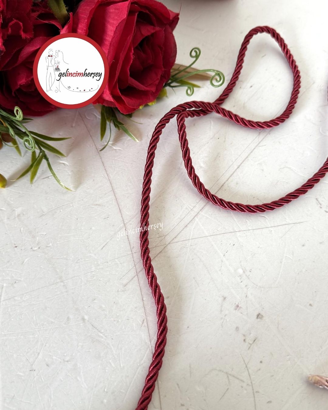 GelincimherşeyHalatKordonİpBordo