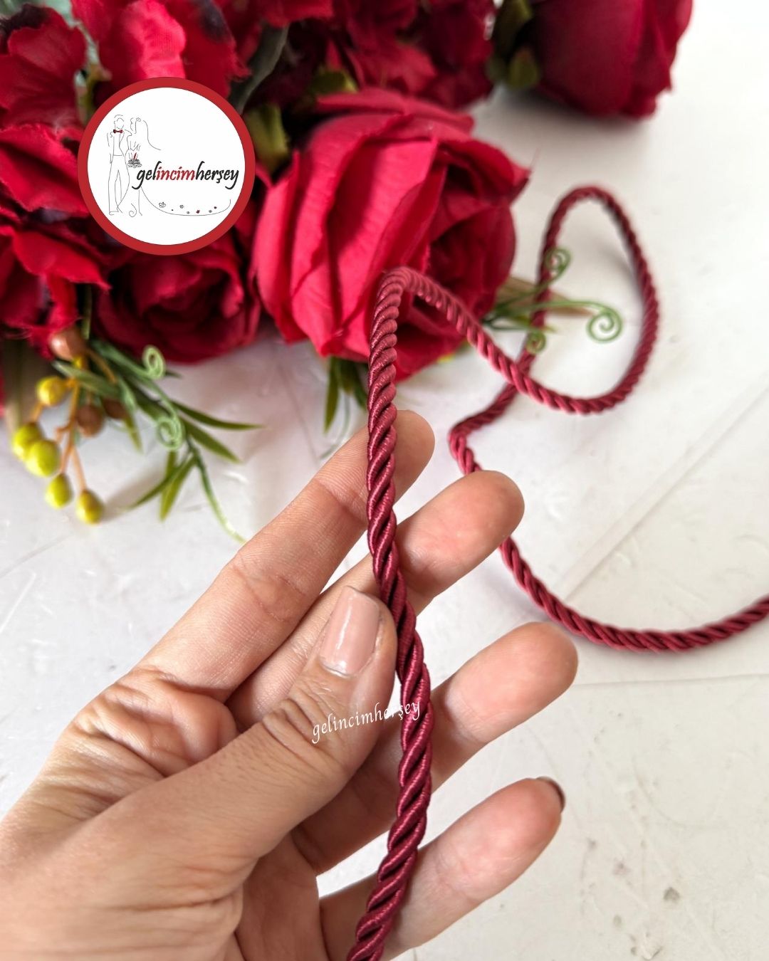 GelincimherşeyHalatKordonİpBordo1