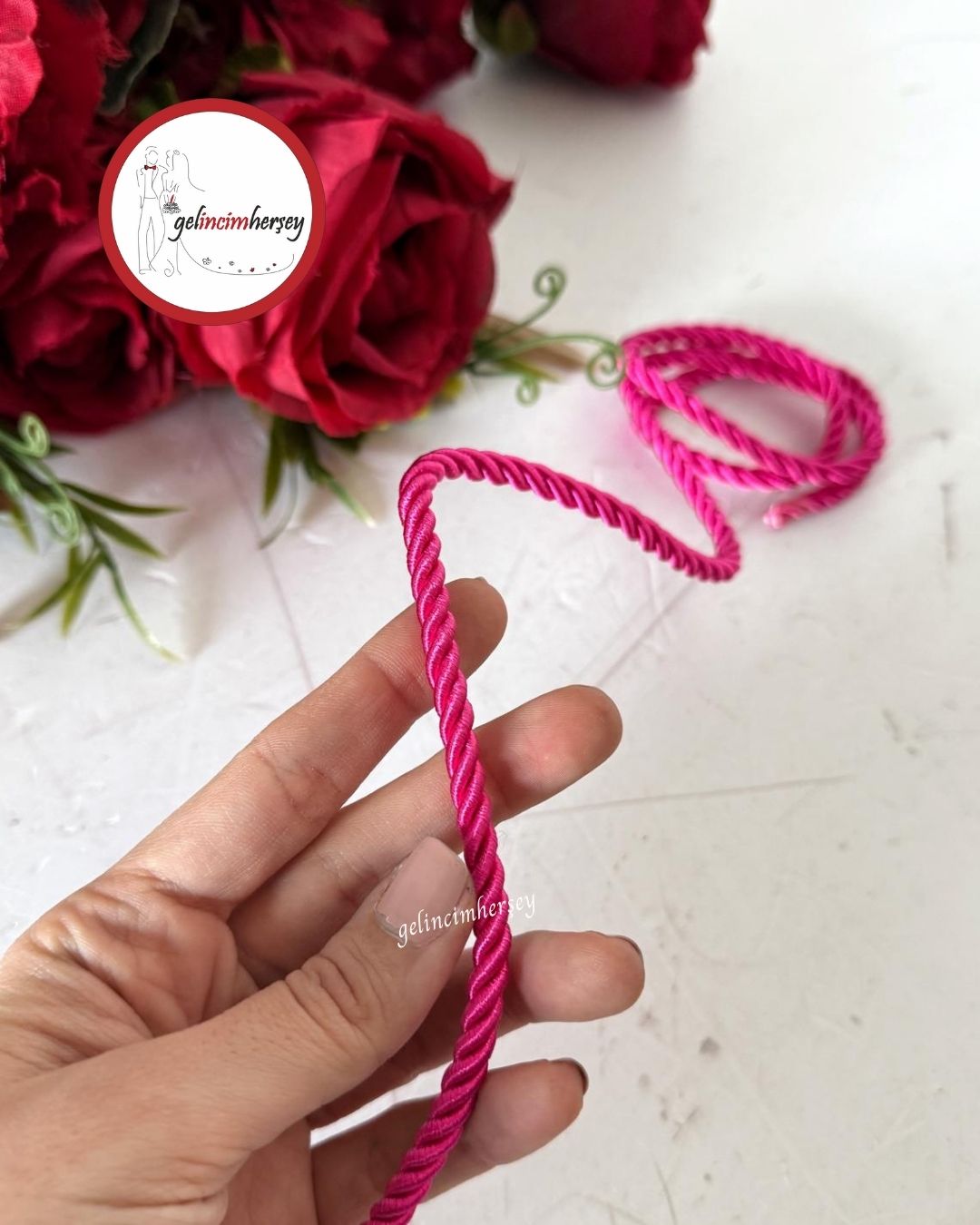 GelincimherşeyHalatKordonİpFuşya