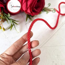 Gelincimherşey Halat Kordon İp 0.5 cm 2 mt   - KIRMIZI