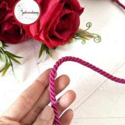 Gelincimherşey Halat Kordon İp 0.5 cm 2 mt   - KOYU PEMBE