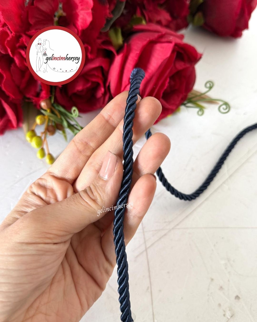 GelincimherşeyHalatKordonİpLacivert