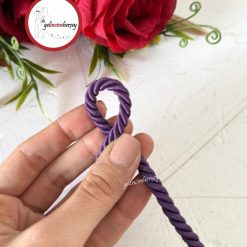 Gelincimherşey Halat Kordon İp 0.5 cm 2 mt   - PATLICAN MORU