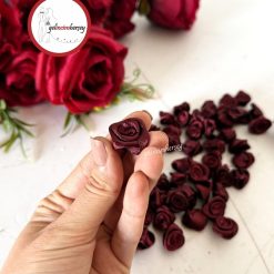 Gelincimherşey Saten Kurdele Gül 25 Adet 2cm - BORDO