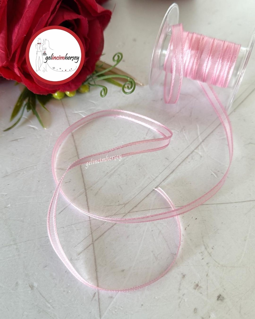 GelincimherşeyOrganzeBiyeliKurdele6mm5mtPembe1
