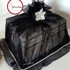 Gelincimherşey Organze Piliseli Bohça Süslü Prenses Bohça - SİYAH