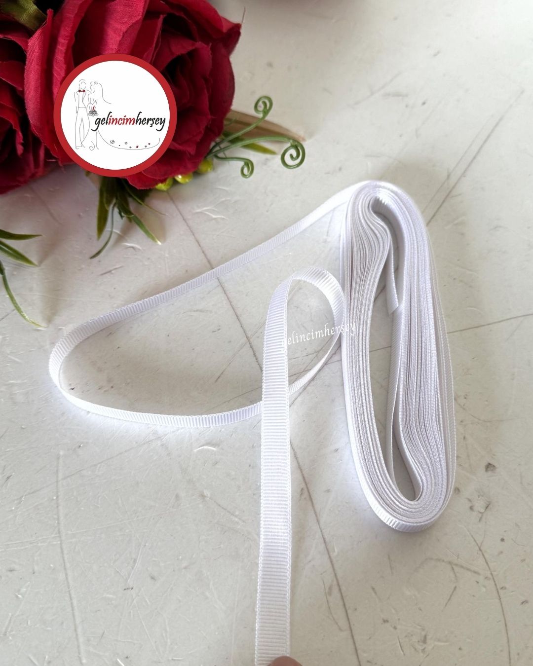 GelincimherşeySatenGrogren1cmBeyaz