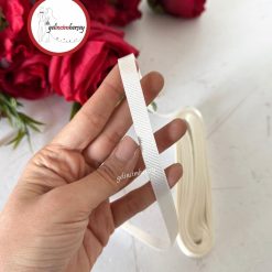 Gelincimherşey Saten Grogren Kurdele 1 cm - KREM