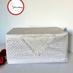 Gelincimherşey Saten Kapitone Kumaş Dantelli Hurç