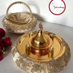 Gelincimherşey Vip Dantelli Kına Sepeti ve Kına Tepsisi - ALTIN