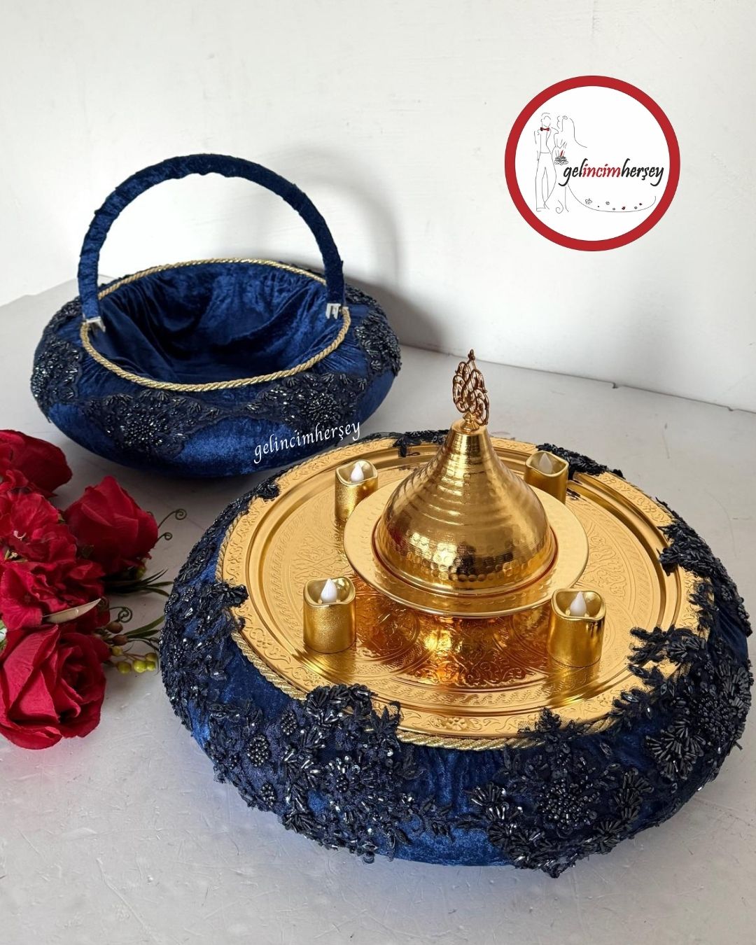GelincimherşeyVipDantelliKınaSepetiveKınaTepsisiLacivert1
