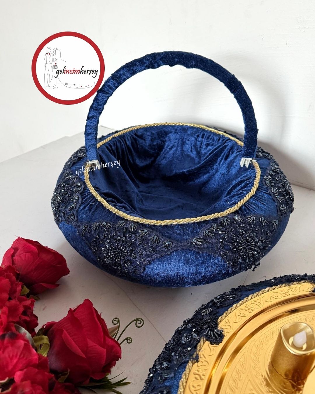 GelincimherşeyVipDantelliKınaSepetiveKınaTepsisiLacivert2