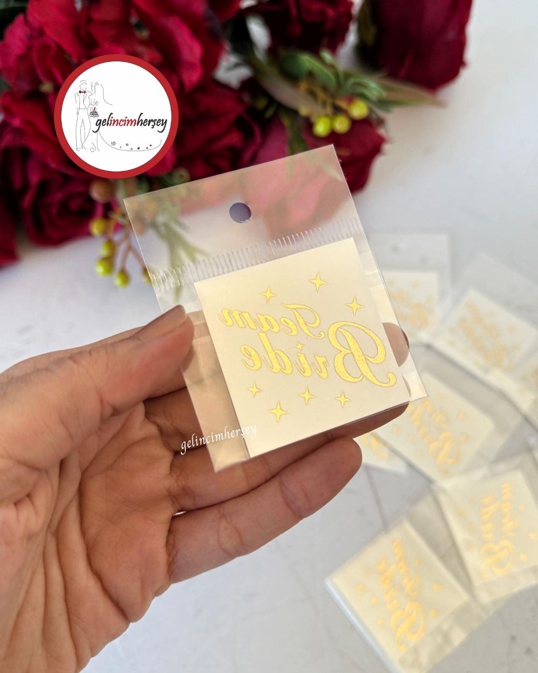 Gelincimherşey10'luBrideToBeStickerDövmeÇıkartmaAltın1