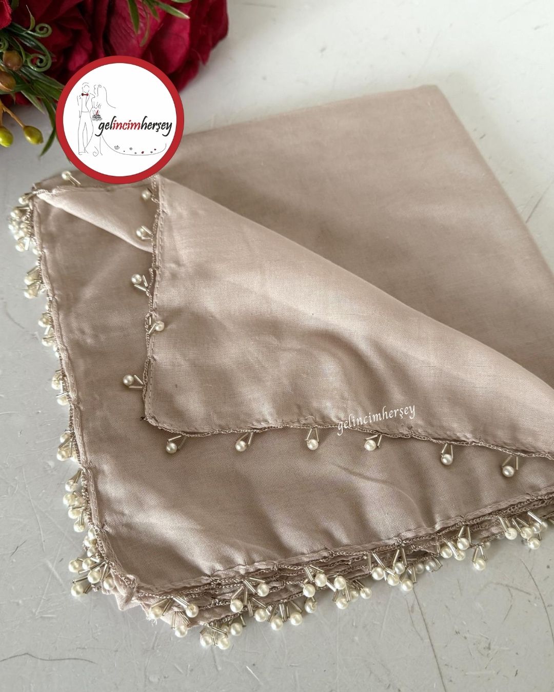 GelincimherşeyBoncukİşlemeliTülbentBej2