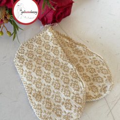 Gelincimherşey Çeyizlik Hediyelik Simli Örgü İpli Patik - ALTIN