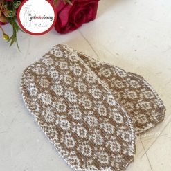 Gelincimherşey Çeyizlik Hediyelik Simli Örgü İpli Patik - BEJ