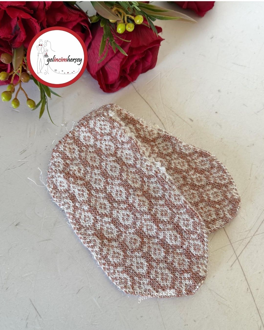 GelincimherşeyÇeyizlikHediyelikSimliÖrgüİpliPatikPudra2