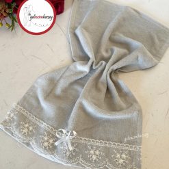 Gelincimherşey Tül Güpürlü Mutfak Havlusu - GRİ